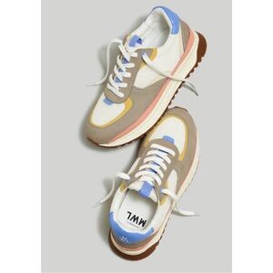 Madewell Kickoff Trainer Sneakers In Colorblock Leather & Suede